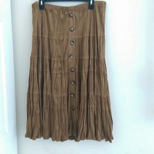 Coldwater creek  brown tier skirt